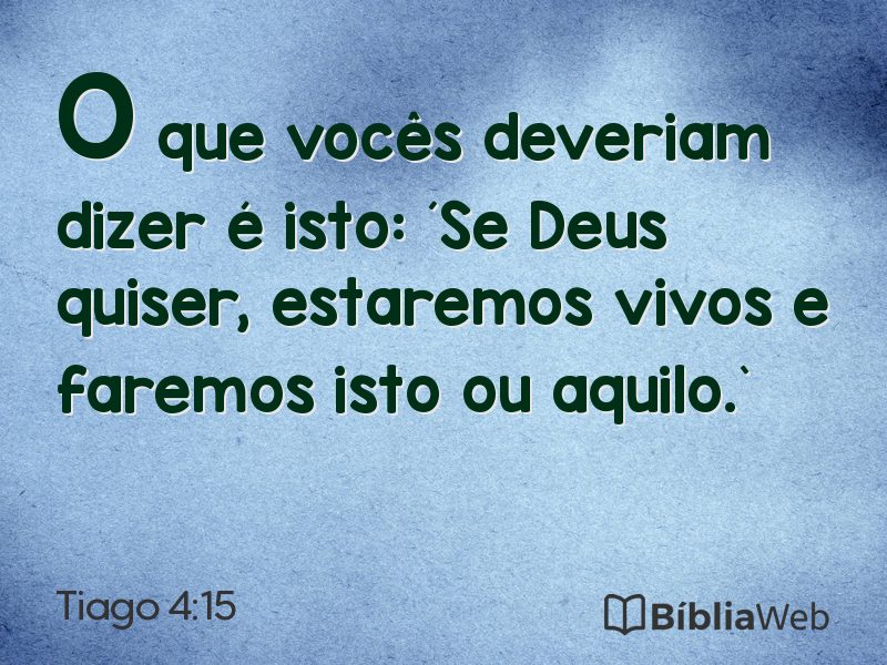 Tiago 4:15 em imagem para compartilhar