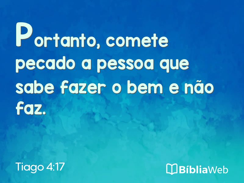 Tiago 4:17 em imagem para compartilhar