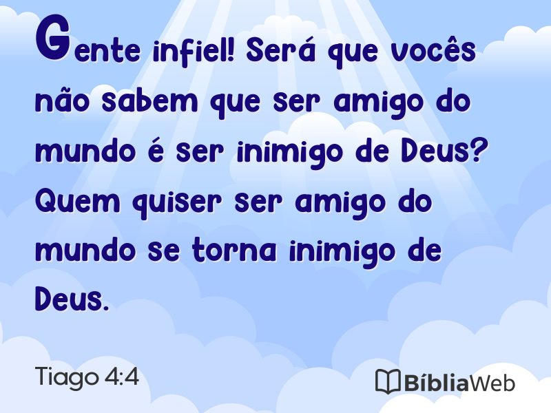 Tiago 4:4 em imagem para compartilhar