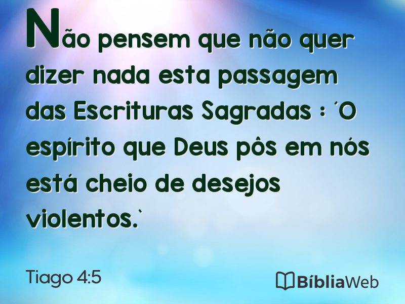 Tiago 4:5 em imagem para compartilhar