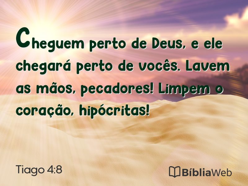 Tiago 4:8 em imagem para compartilhar