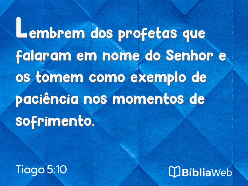 Tiago 5:10 em imagem para compartilhar