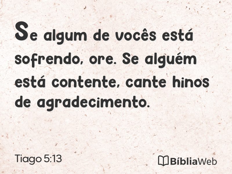 Tiago 5:13 em imagem para compartilhar