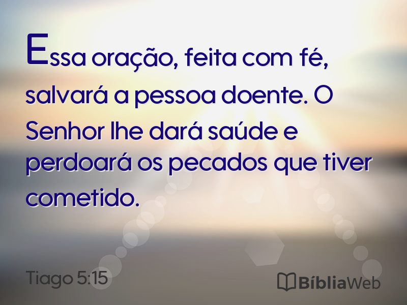 Tiago 5:15 em imagem para compartilhar