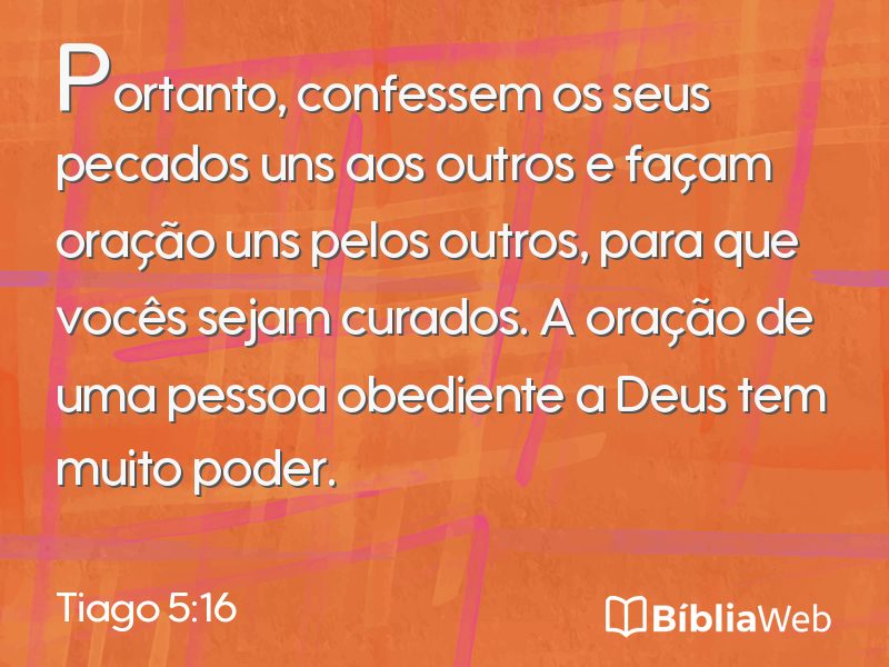Tiago 5:16 em imagem para compartilhar