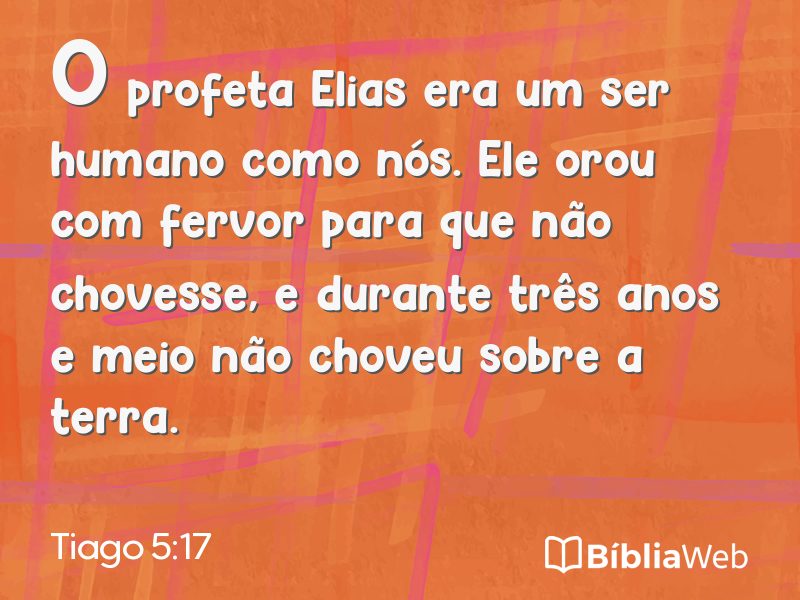 Tiago 5:17 em imagem para compartilhar