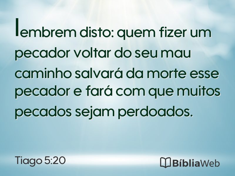 Tiago 5:20 em imagem para compartilhar