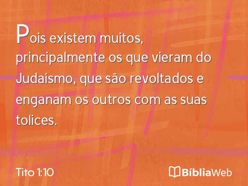 Tito 1:10 em imagem para compartilhar