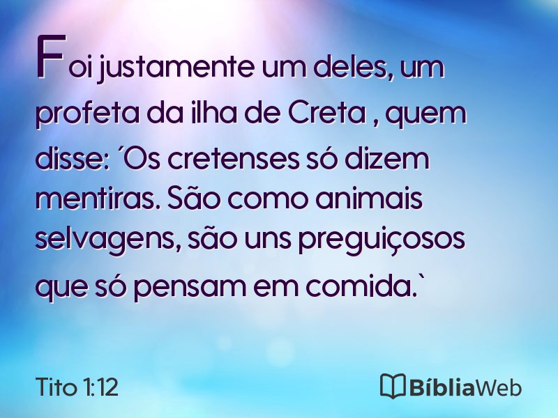 Tito 1:12 em imagem para compartilhar