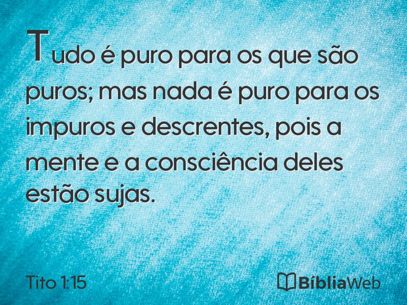 Tito 1:15 em imagem para compartilhar