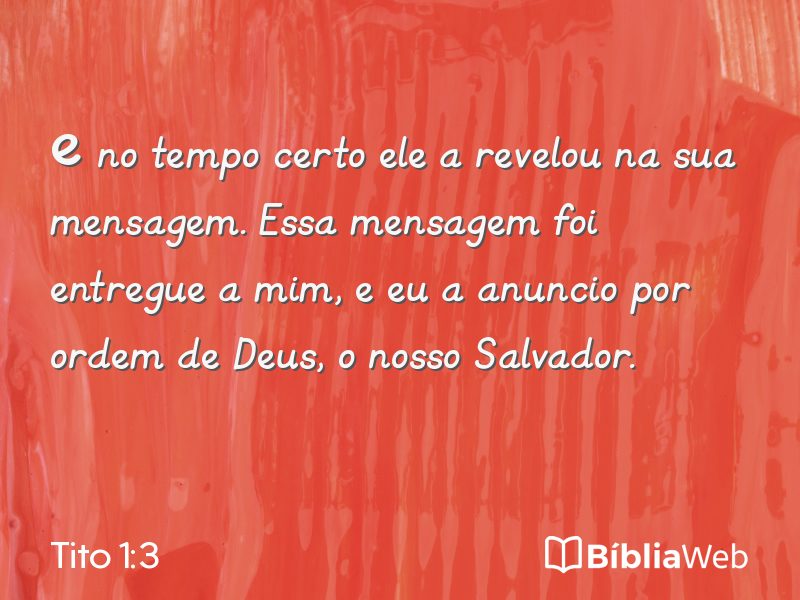 Tito 1:3 em imagem para compartilhar