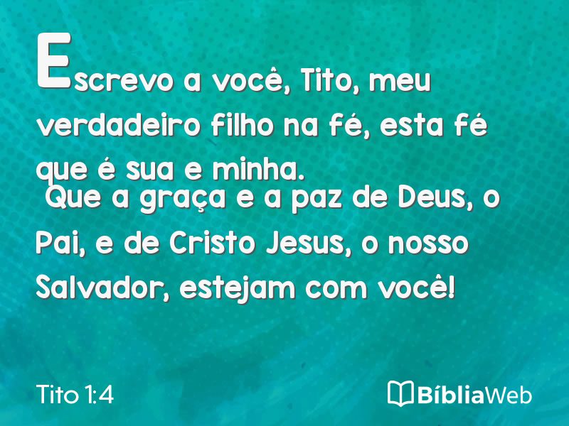 Tito 1:4 em imagem para compartilhar