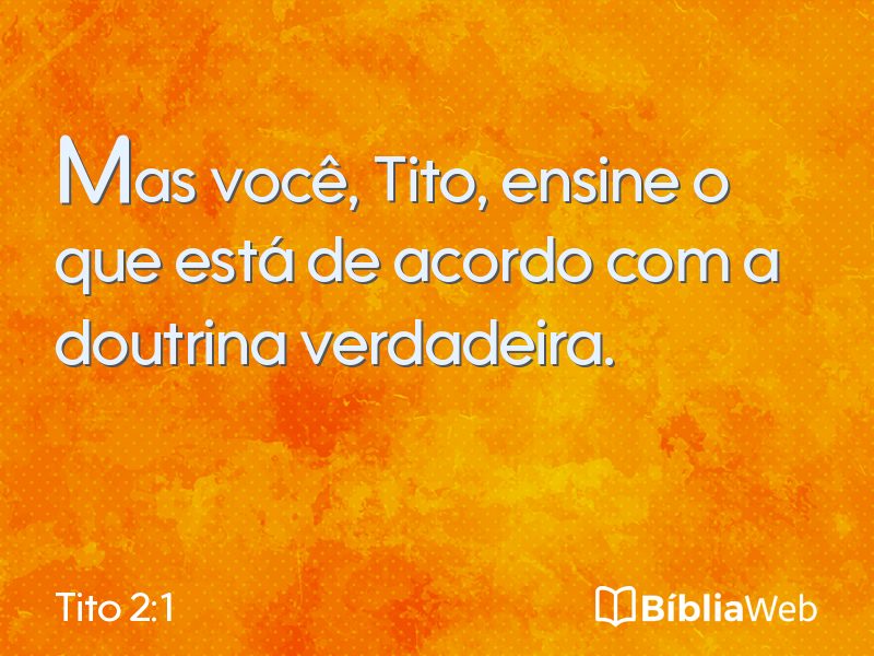 Tito 2:1 em imagem para compartilhar