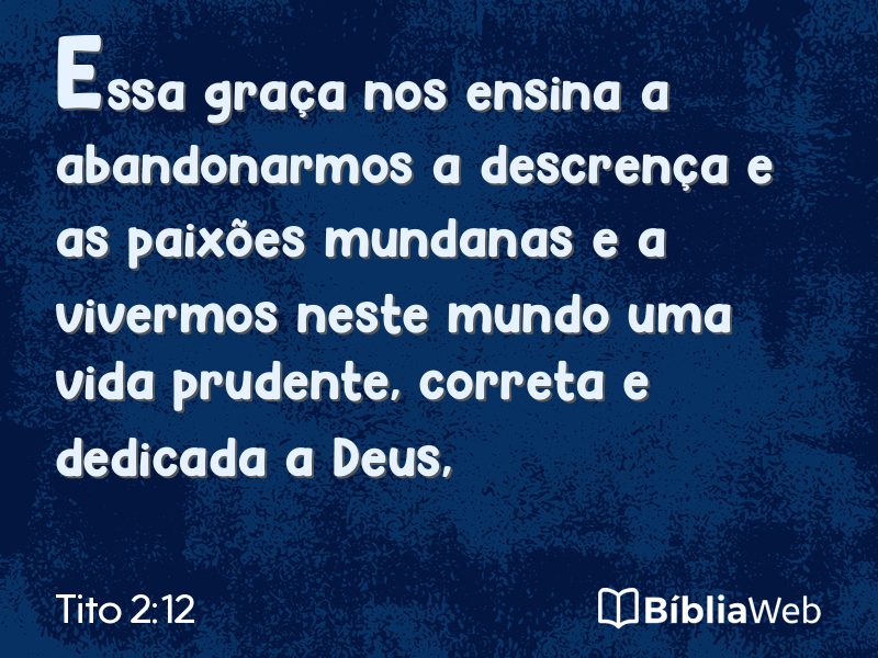 Tito 2:12 em imagem para compartilhar