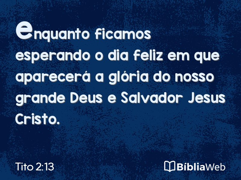 Tito 2:13 em imagem para compartilhar