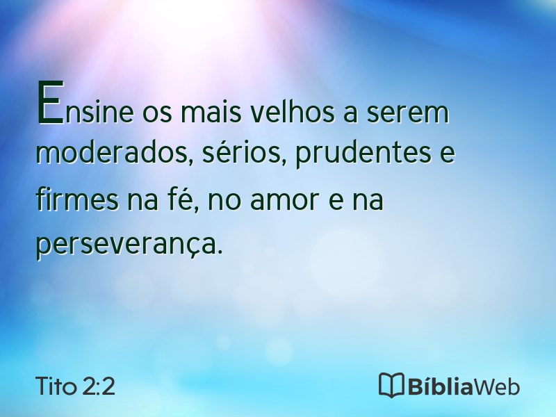 Tito 2:2 em imagem para compartilhar