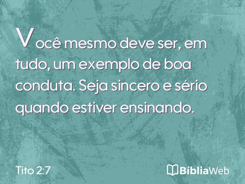 Tito 2:7 em imagem para compartilhar