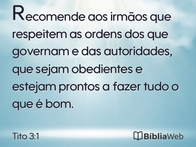 Tito 3:1 em imagem para compartilhar