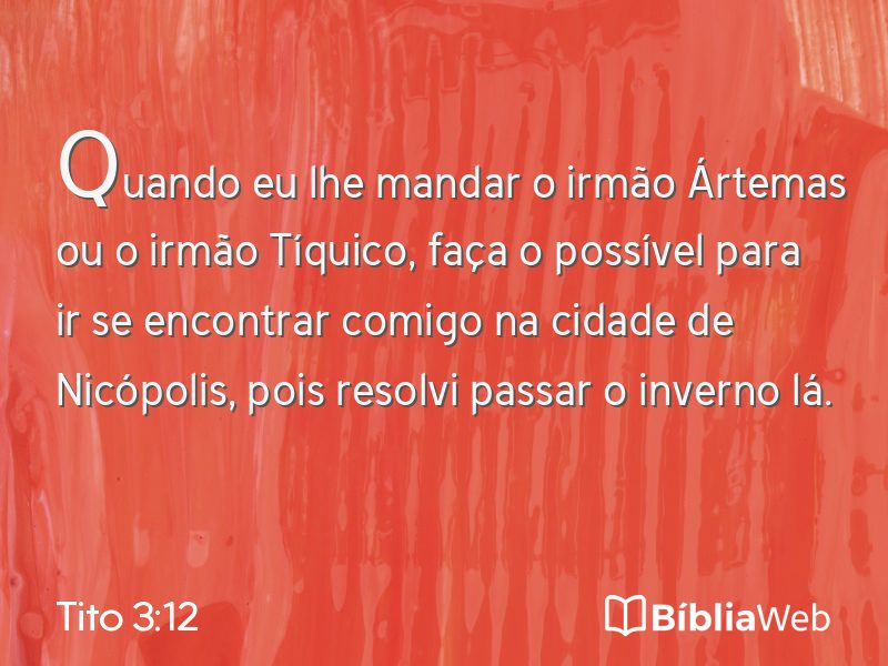 Tito 3:12 em imagem para compartilhar