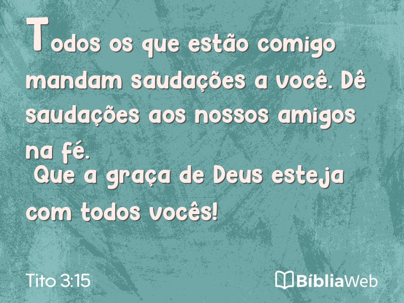 Tito 3:15 em imagem para compartilhar