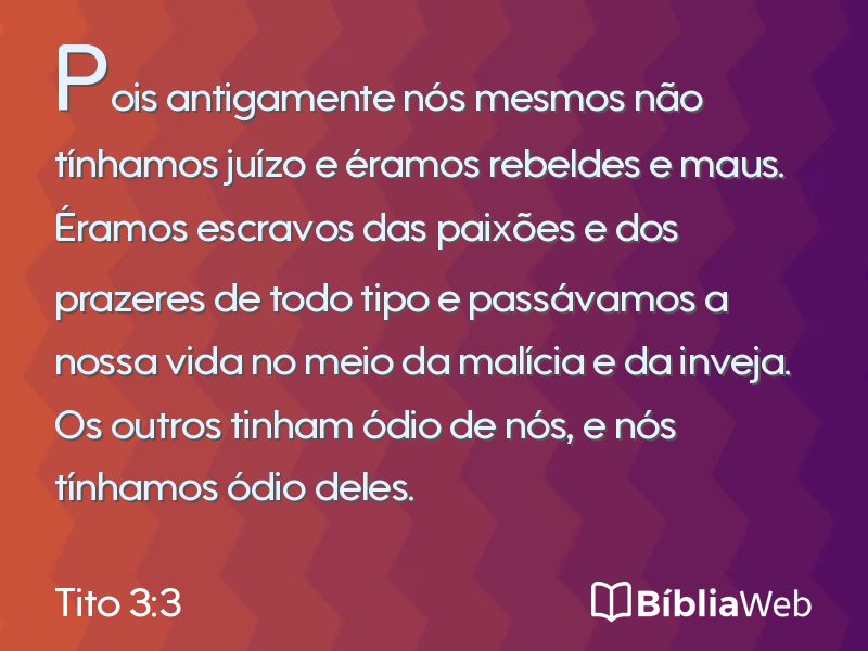 Tito 3:3 em imagem para compartilhar