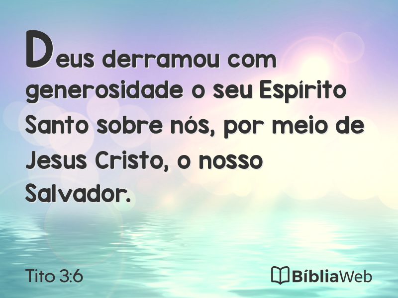 Tito 3:6 em imagem para compartilhar