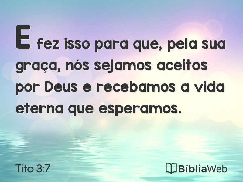 Tito 3:7 em imagem para compartilhar