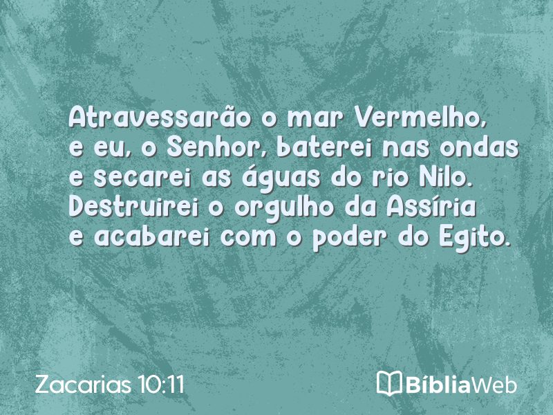 Zacarias 10:11 em imagem para compartilhar