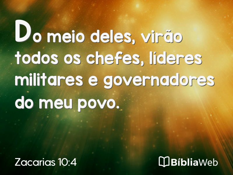 Zacarias 10:4 em imagem para compartilhar