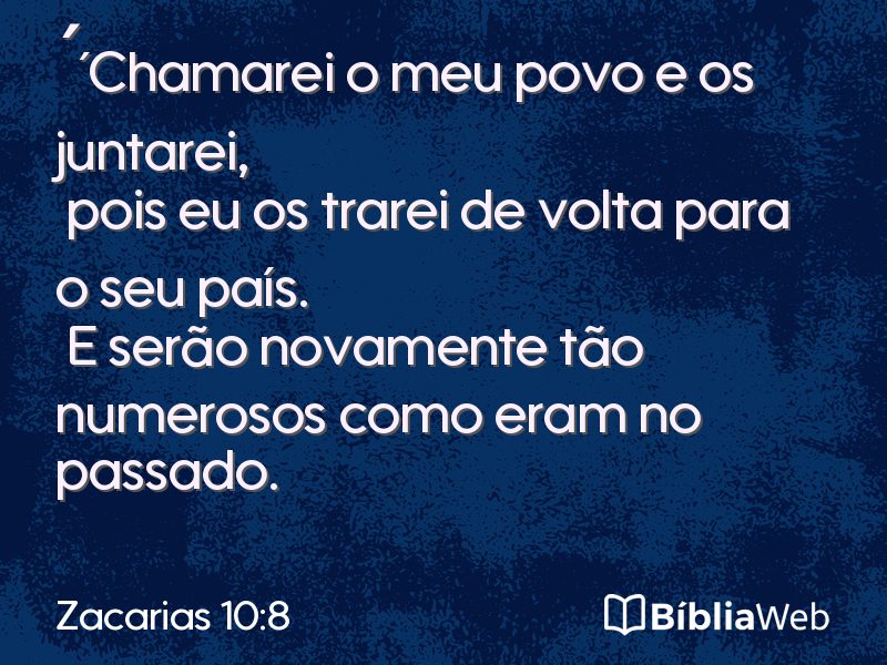 Zacarias 10:8 em imagem para compartilhar