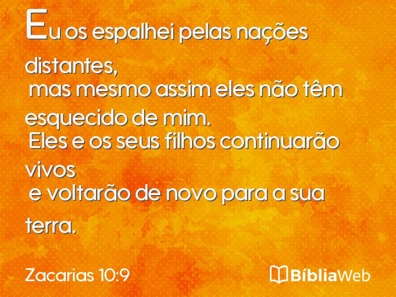 Zacarias 10:9 em imagem para compartilhar