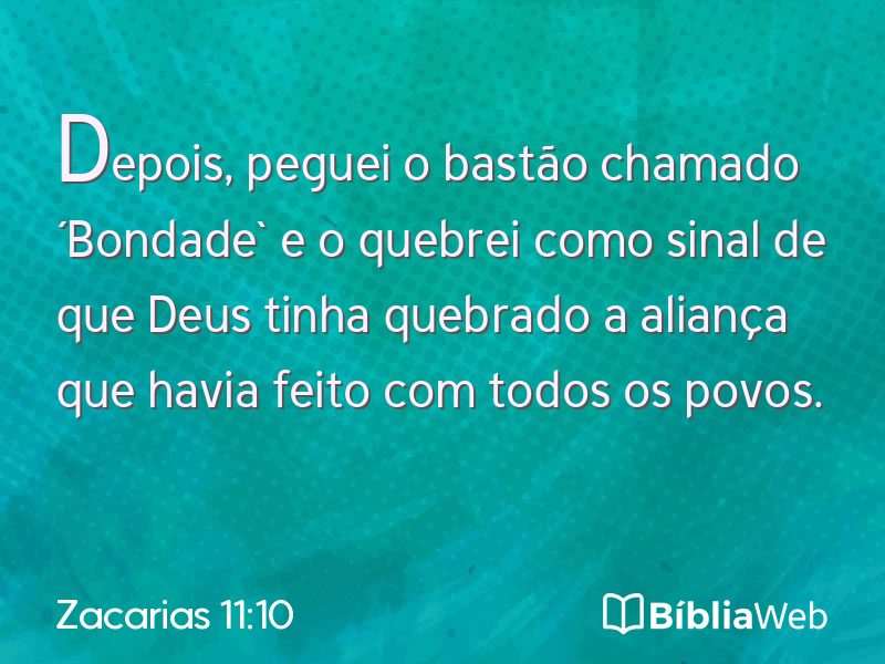 Zacarias 11:10 em imagem para compartilhar