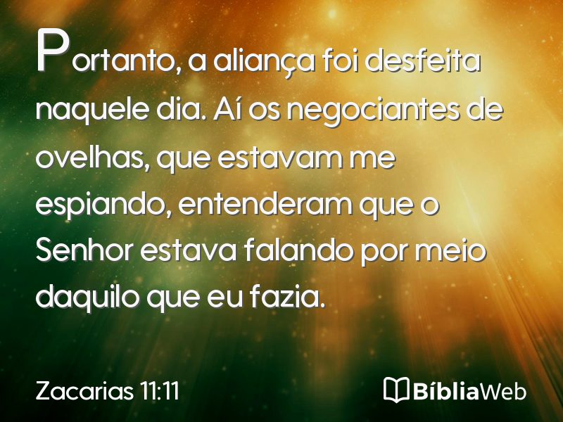 Zacarias 11:11 em imagem para compartilhar