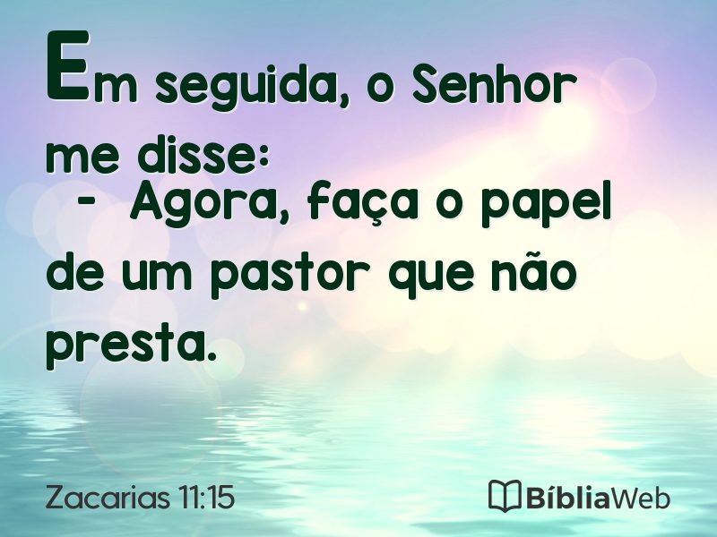 Zacarias 11:15 em imagem para compartilhar