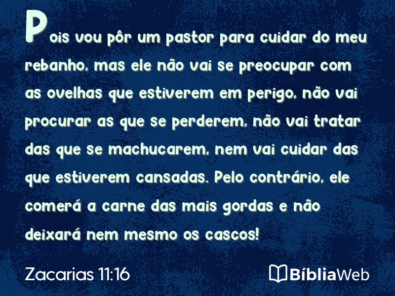 Zacarias 11:16 em imagem para compartilhar