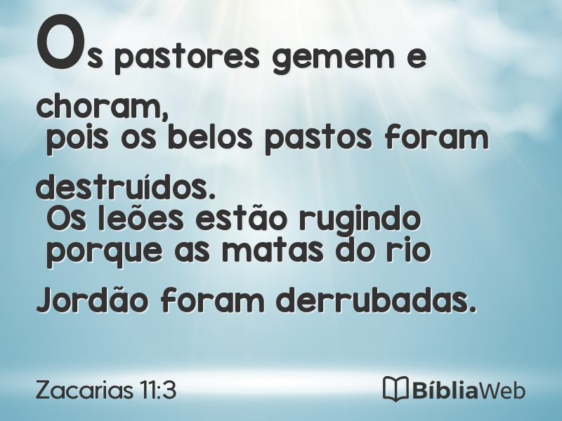 Zacarias 11:3 em imagem para compartilhar