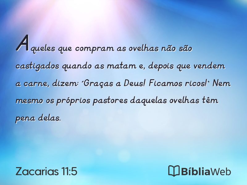 Zacarias 11:5 em imagem para compartilhar
