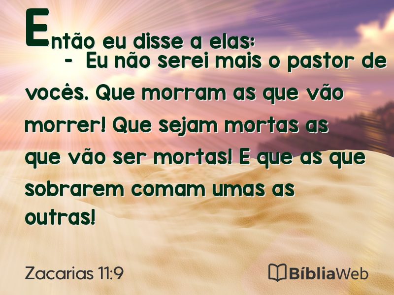 Zacarias 11:9 em imagem para compartilhar