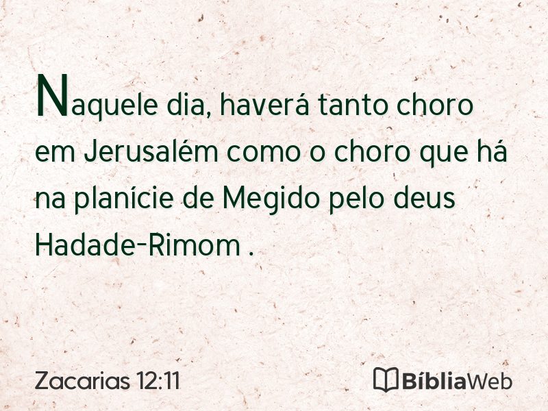 Zacarias 12:11 em imagem para compartilhar