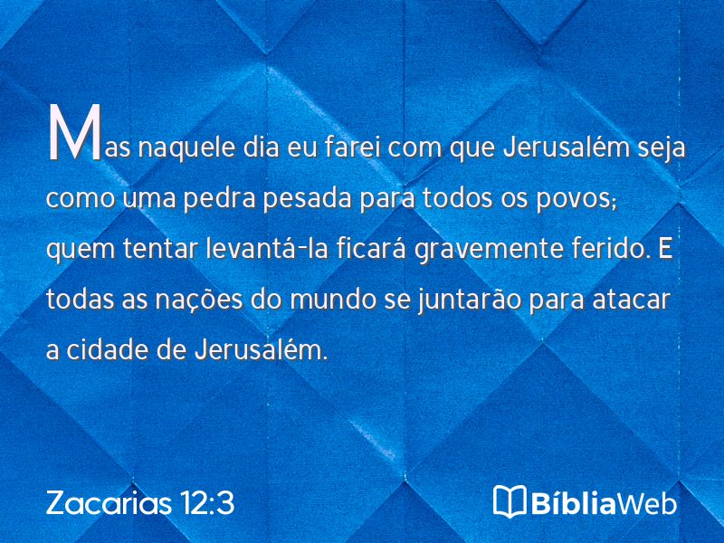 Zacarias 12:3 em imagem para compartilhar