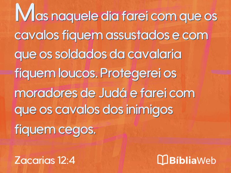 Zacarias 12:4 em imagem para compartilhar