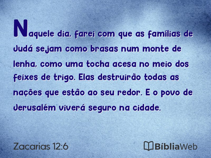 Zacarias 12:6 em imagem para compartilhar