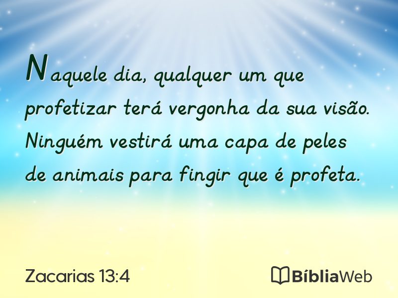 Zacarias 13:4 em imagem para compartilhar
