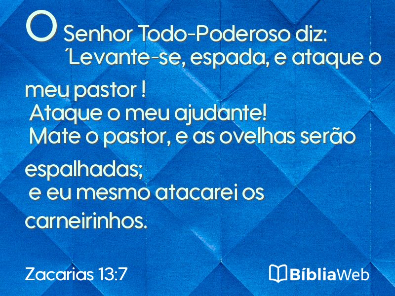 Zacarias 13:7 em imagem para compartilhar