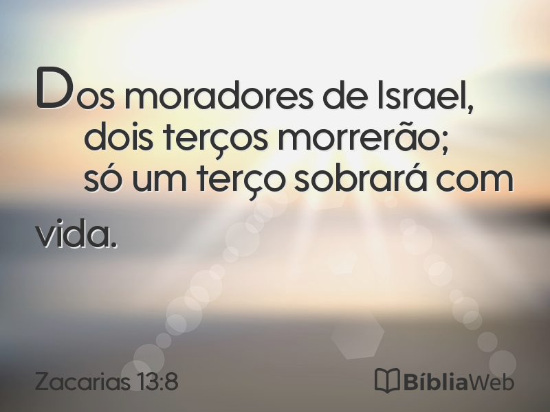 Zacarias 13:8 em imagem para compartilhar