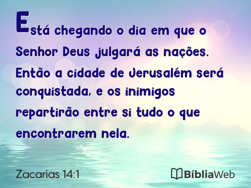 Zacarias 14:1 em imagem para compartilhar