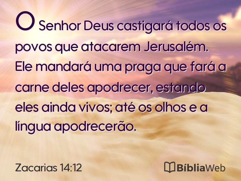 Zacarias 14:12 em imagem para compartilhar