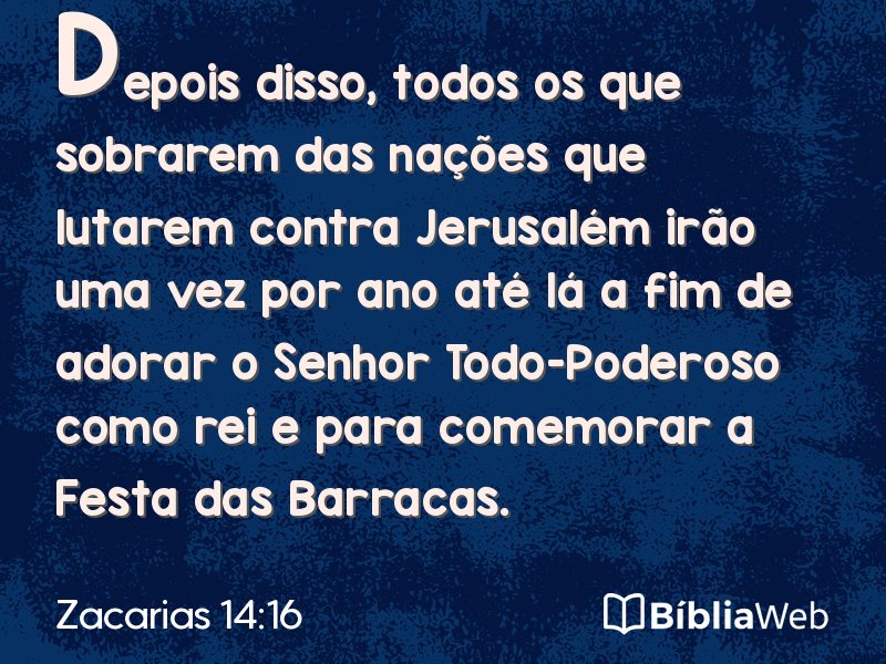 Zacarias 14:16 em imagem para compartilhar