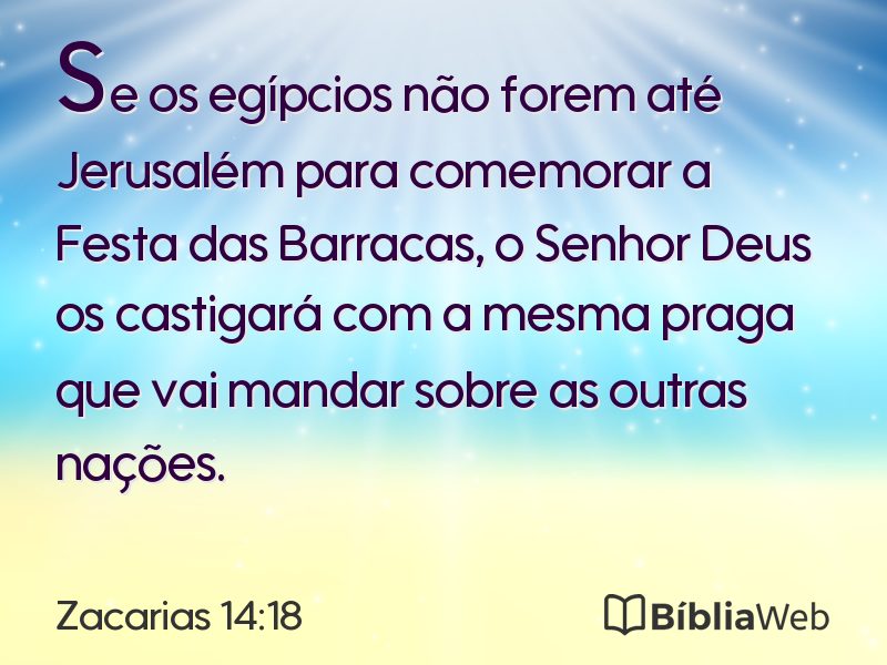 Zacarias 14:18 em imagem para compartilhar