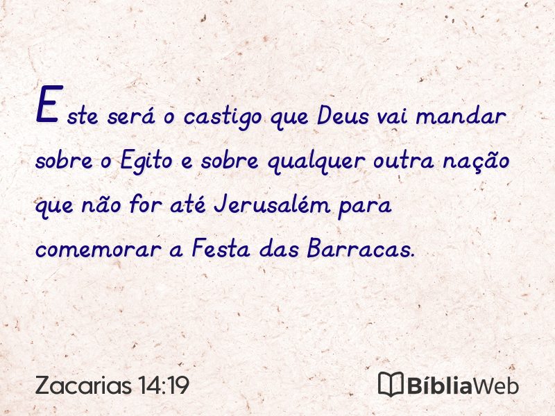 Zacarias 14:19 em imagem para compartilhar